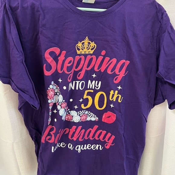 Tops - Purple Graphic 50th Bday Tshirt